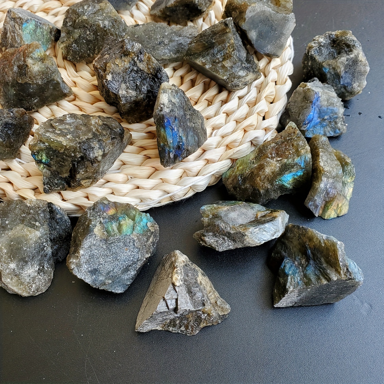 Labradorite Rough Stones Raw Healing Crystals Aromatherapy Diffuser